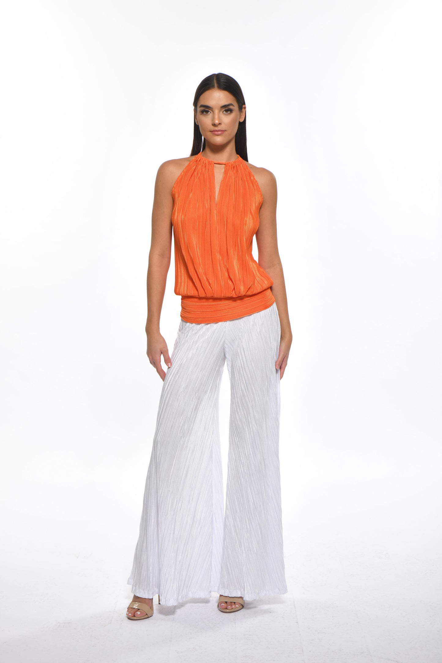 Lola Pant White Plisse