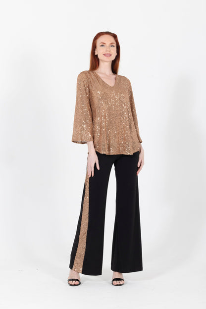 Nora Pant - Black / Gold