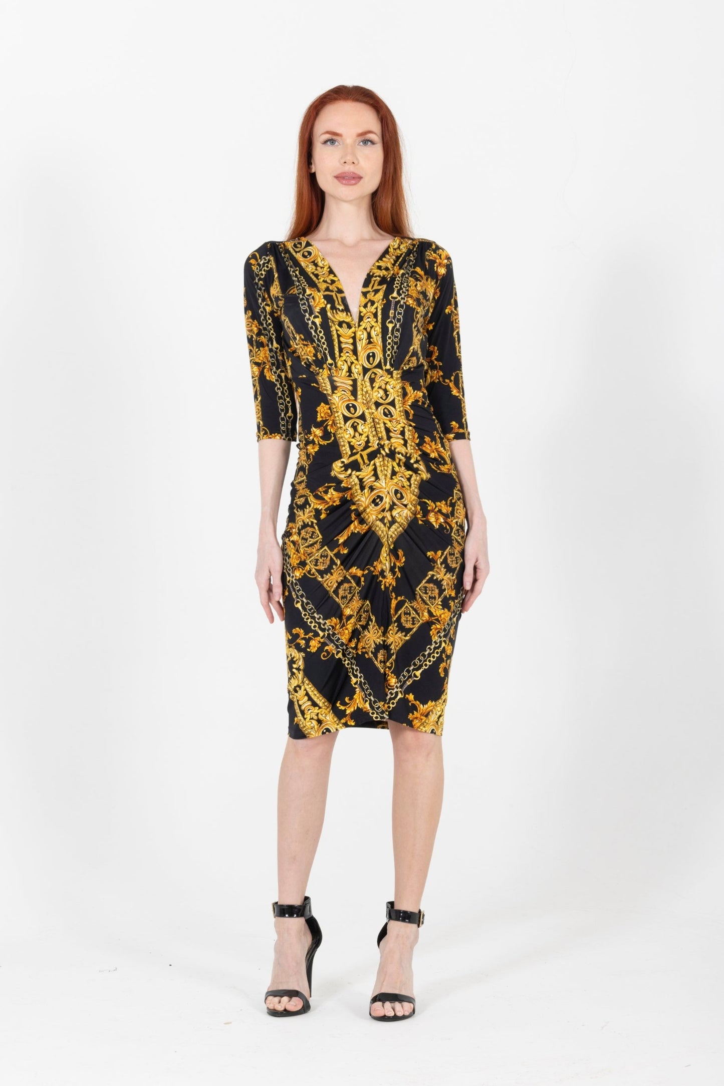 Dress in Versalles print by Julian Chang