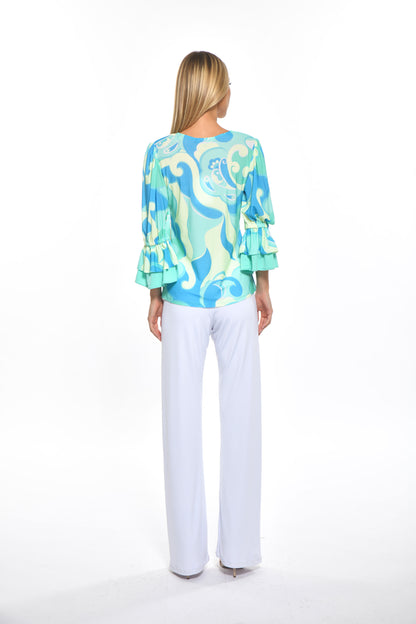 Bardot Top Blue Swirl