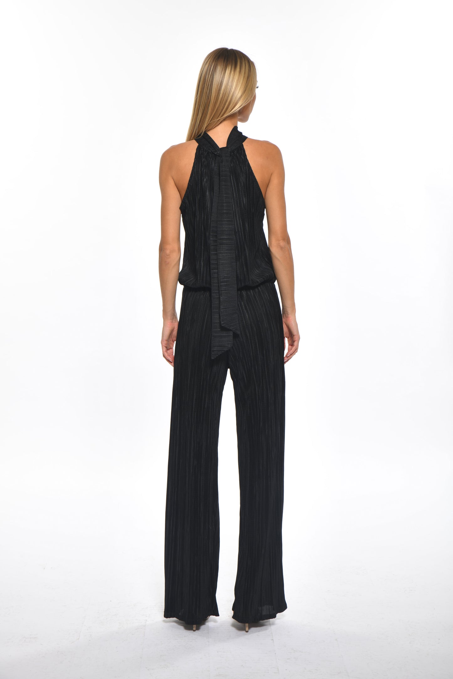 Holly Jumpsuit Black Plisse