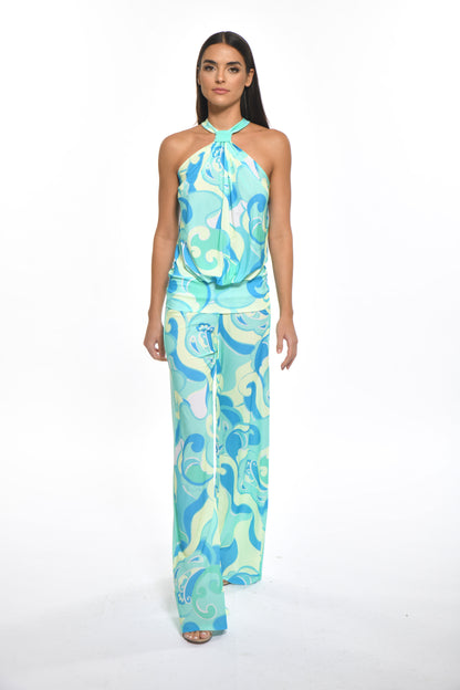 Fran Top - Blue Swirl