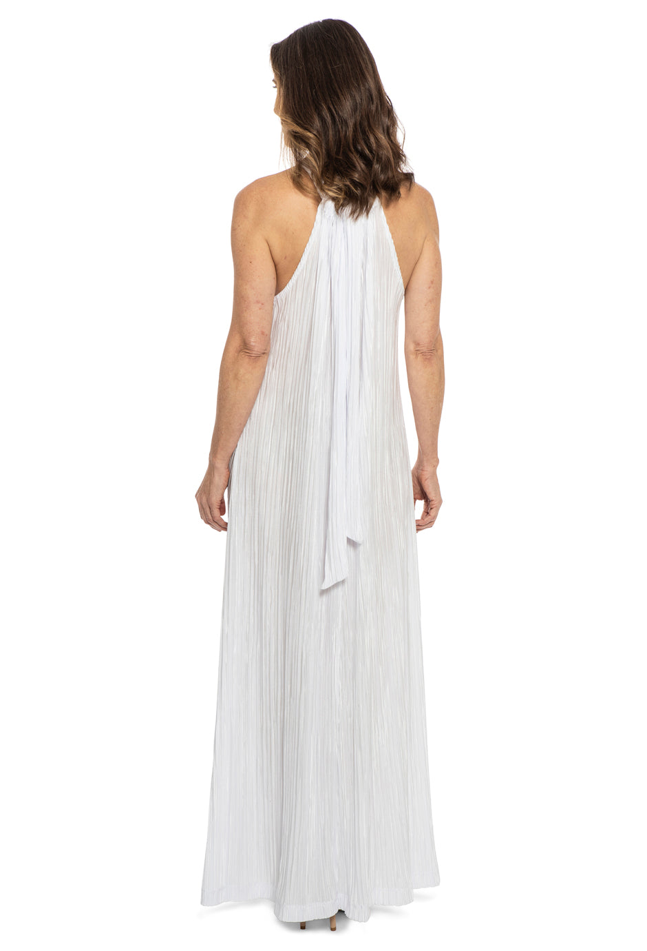 Penelope Maxi Dress - White Plisse