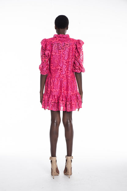 Allen Dress - Hot Pink Lace